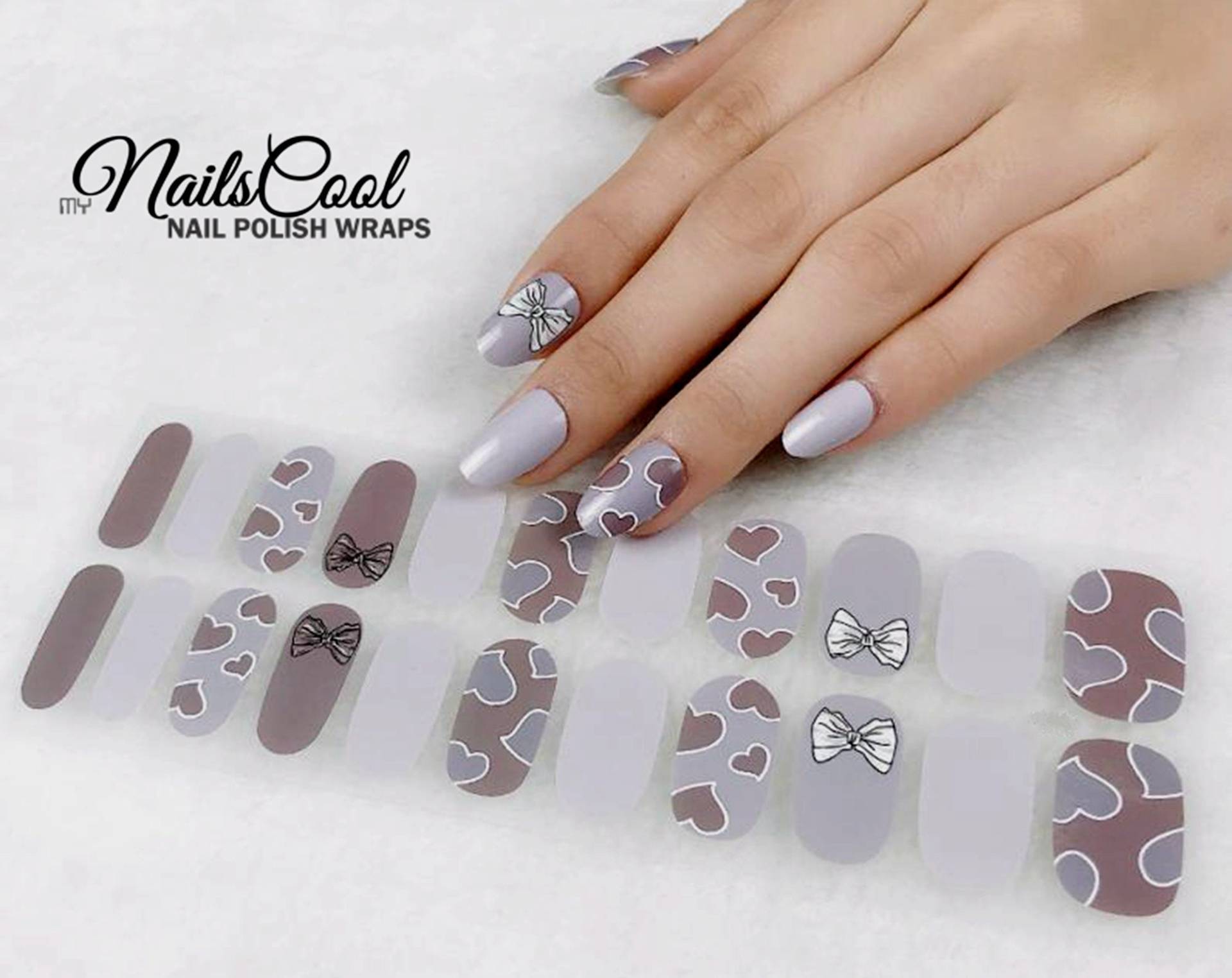 Beige Grau Farbe 3D Echt Nagellack Streifen Nailart Wraps Street Art Design Herzen & Schleifen 22 Beige Grau Farbe 3D Echt Nagellack Streifen Nailart Wraps Street Art Design Herzen & Schleifen 22 von Etsy - myNailsCool