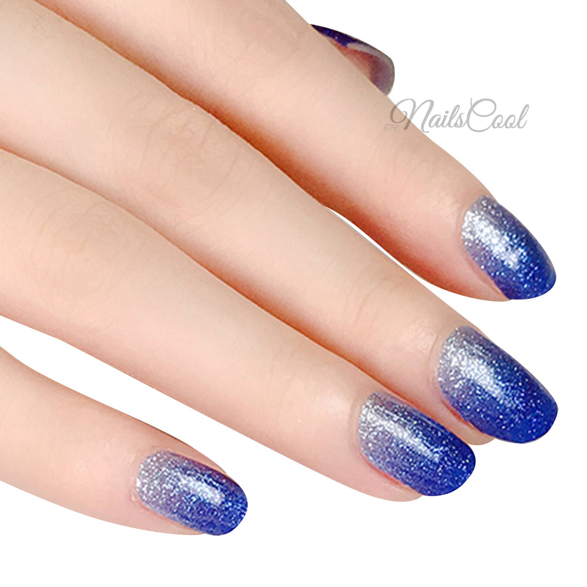 Dunkel Lila Blau Farbe Glitzer Farbverlauf Echte Nagellack Streifen Nailart Wraps Street Art 20 Strips von Etsy - myNailsCool