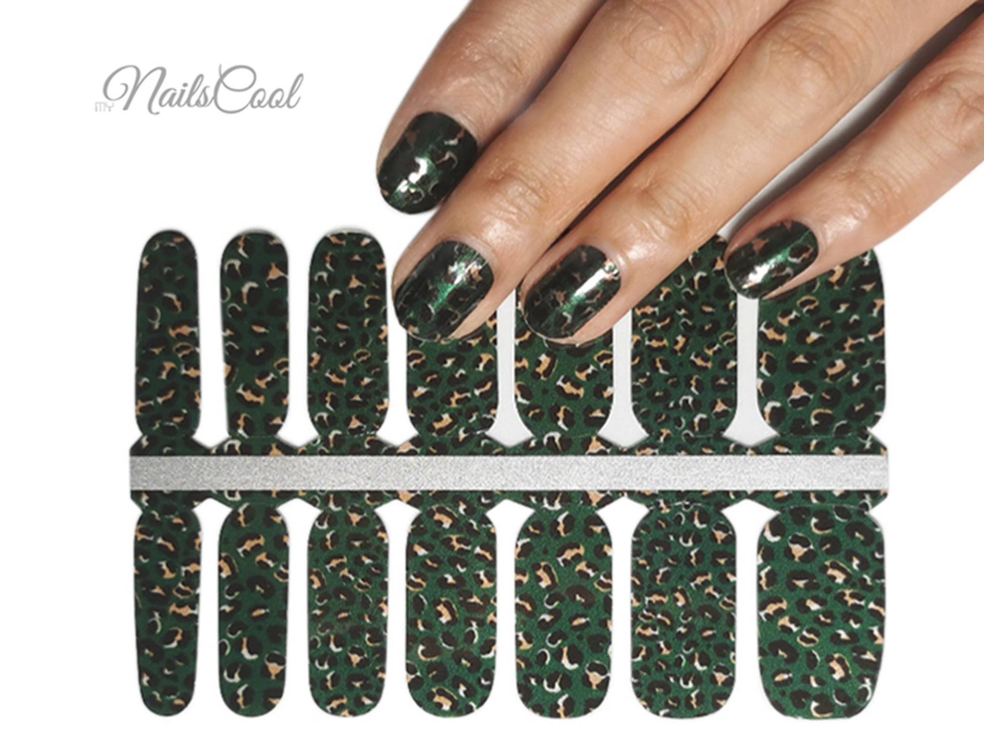 Dunkelgrün Farbe Camouflage Echter Nagellack Streifen Nailart Wraps Street Art 14 Strips von Etsy - myNailsCool