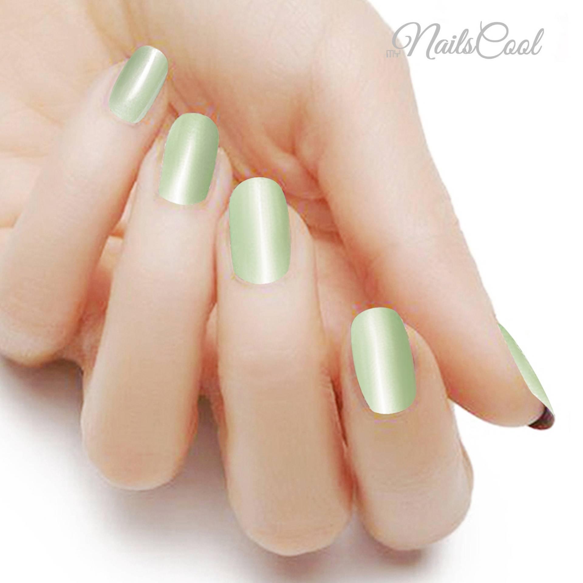 Hell Mint Grün Farbe Glanz Uni Echte Nagellack Streifen Nailart Wraps Street Art 18 Strips von Etsy - myNailsCool