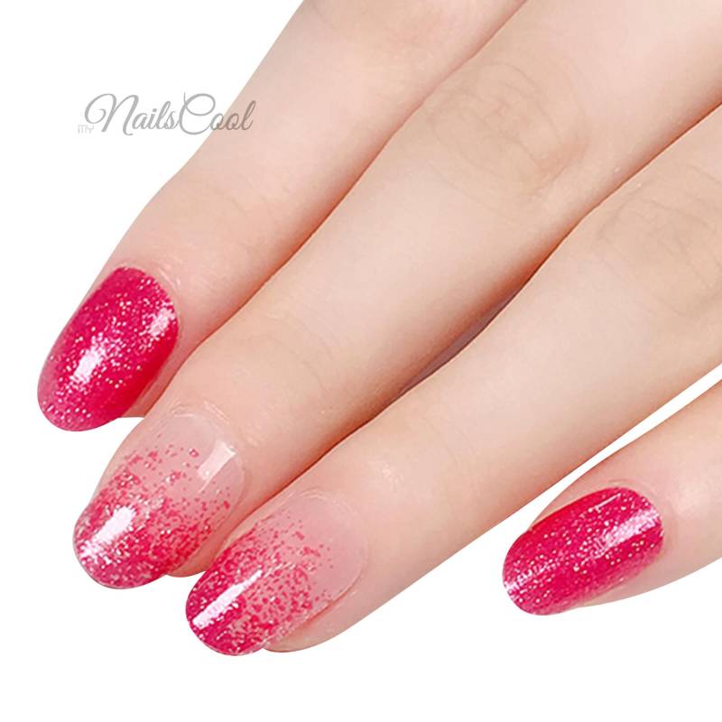 Hot Pink Farbmix Silber Glitzer Farbverlauf Echte Nagellack Streifen Nailart Wraps Street Art 20 Strips von Etsy - myNailsCool