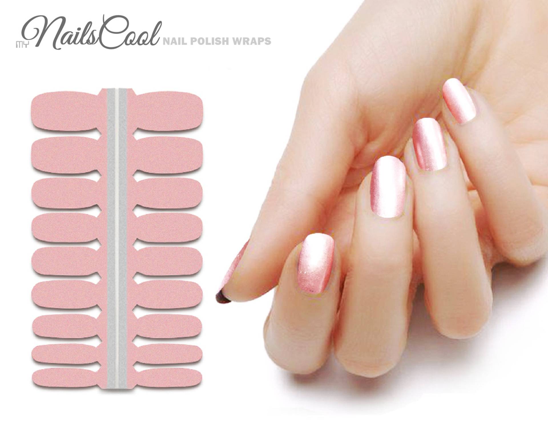 Nail Wraps Solid Pink Color Nagelaufkleber Perlmutt Luster Echter Nagellack Street Art 18 Streifen von Etsy - myNailsCool