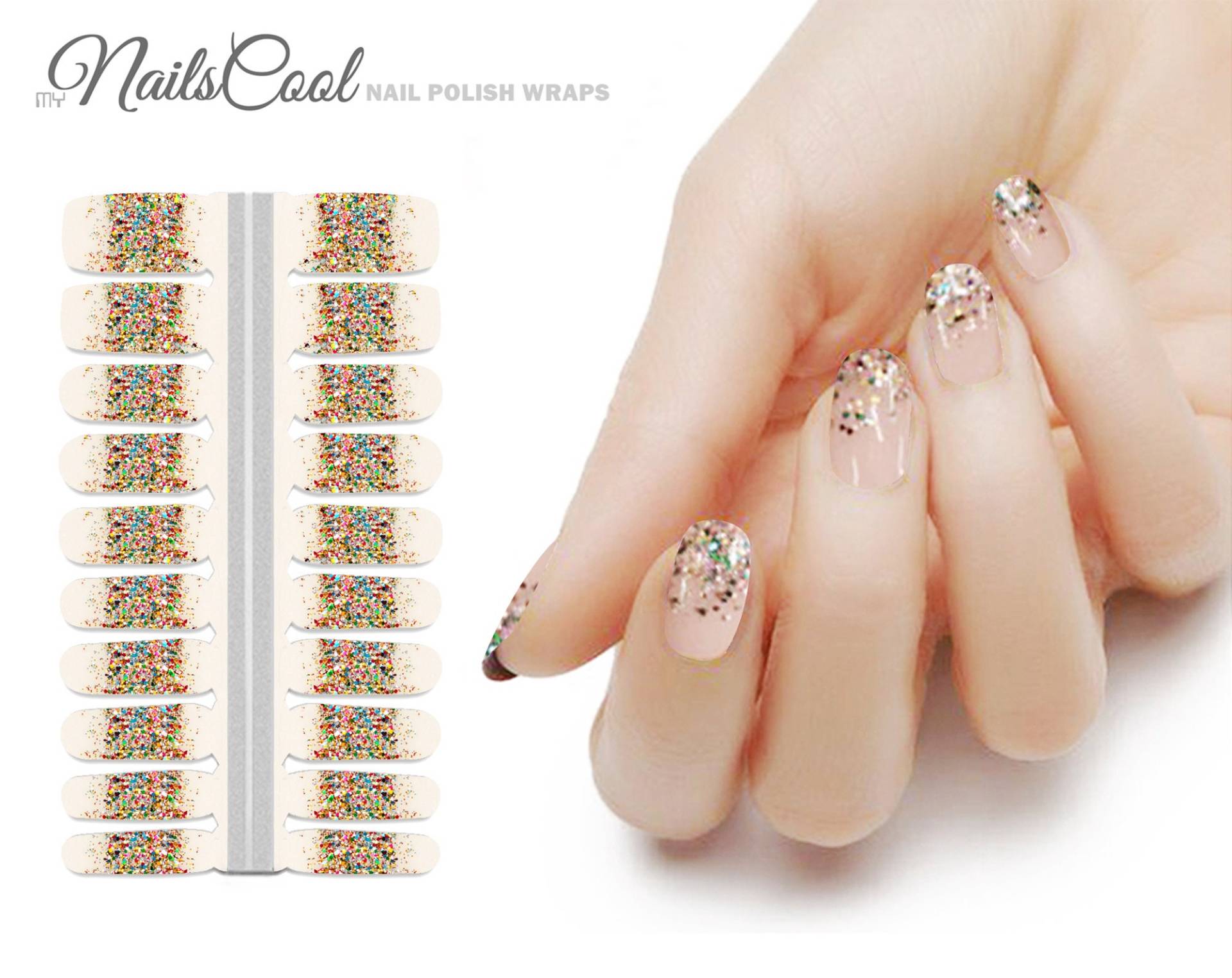 Regenbogen Farbe Glitter Pailletten Farbverlauf Echter Nagellack Streifen Nail Art Wraps Street 18 Regenbogen Farbe Glitter Pailletten Farbverlauf Echter Nagellack Streifen Nail Art Wraps Street 18 von Etsy - myNailsCool