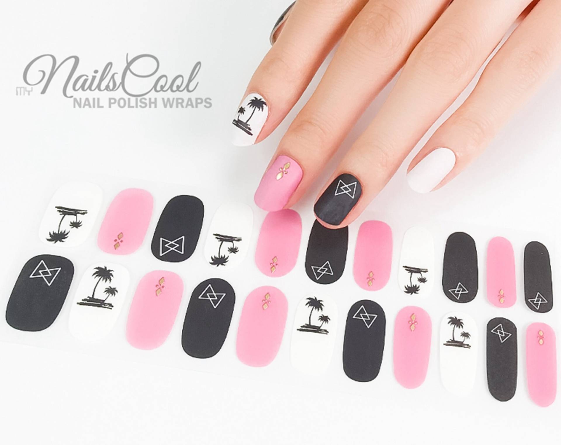 Schwarz & Rosa Farbe Glitzer Kokosnussbaum 3D Gold Dekoration Echter Nagellack Streifen Nailart Wraps Street Art 22 Strips Schwarz & Rosa Farbe Glitzer Kokosnussbaum 3D Gold Dekoration Echter Nagellack Streifen Nailart Wraps Street Art 22 Strips von Etsy - myNailsCool