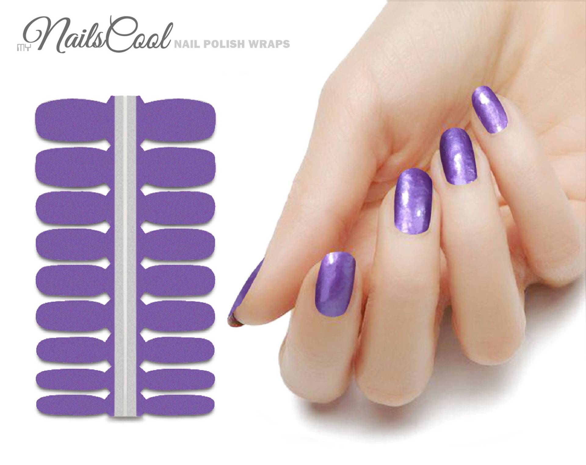 Uni Lila Farbe Violett Perlmutt Echte Nagellack Streifen Nailart Wraps Street Art 18 Strips von Etsy - myNailsCool