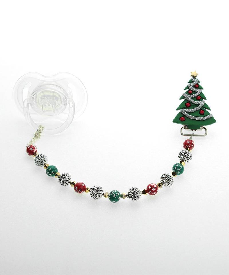 Schnullerkette Weihnachtsbaum von Etsy - mycrystaldream
