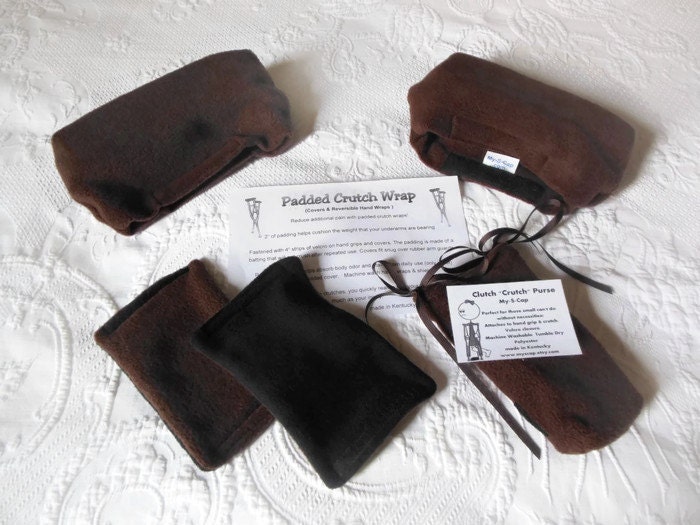Braune Fleece-Krückenpolster, Rückpolsterung, Krückenbezüge von Etsy - myscap