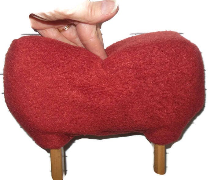 Fleece-Krückenpads Ziegelrot, 5, 1 cm Zurückweichende Polsterung, Krückenbezug, Krückentasche, Krückenzubehör, Zehenwärmer, Bootie, Stoppt von Etsy - myscap