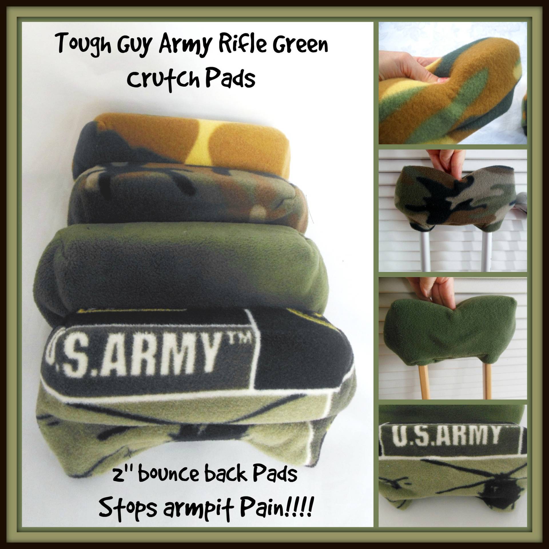 Gepolsterte Krücke Wraps Army Camouflage Fleece Krückenpads von Etsy - myscap