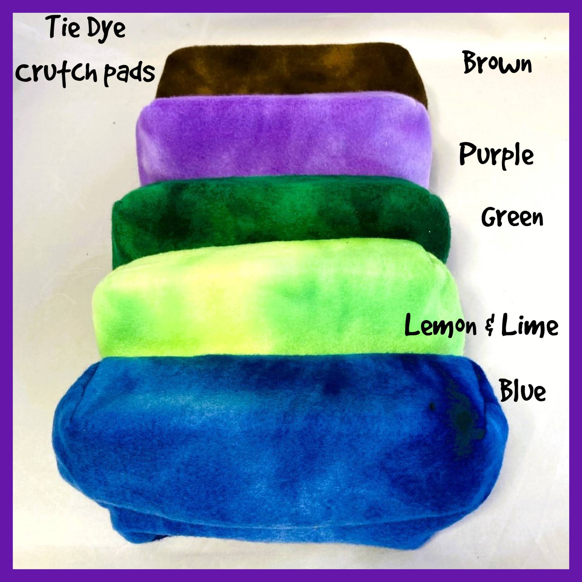 Gepolstertes Tie Dye Fleece Krückenpolster, Krückentasche von Etsy - myscap