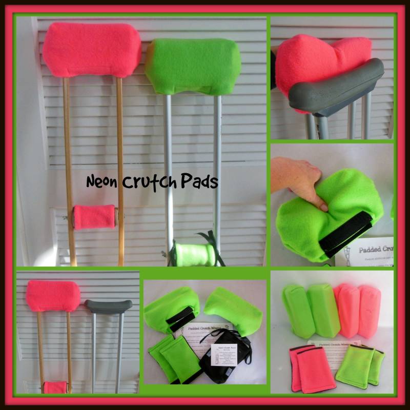Neon Grün Pink Orange Fleece Krückenpads Handgriff, Handytasche, Toe Bootie Cast Sock. Kinder-stug-Wraps von Etsy - myscap