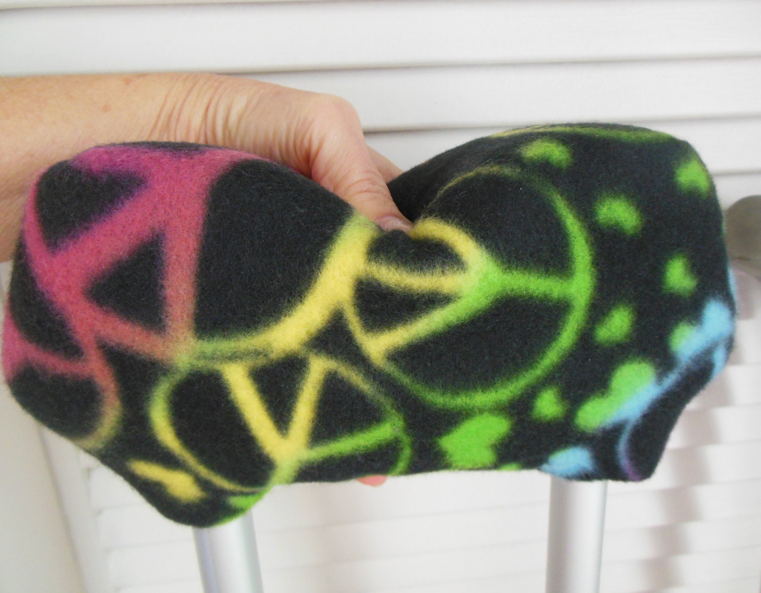 Peace-Zeichen Fleece Gepolsterte Krücken-Verpackungs-Set, 5, 1 cm Rückpolsterung von Etsy - myscap