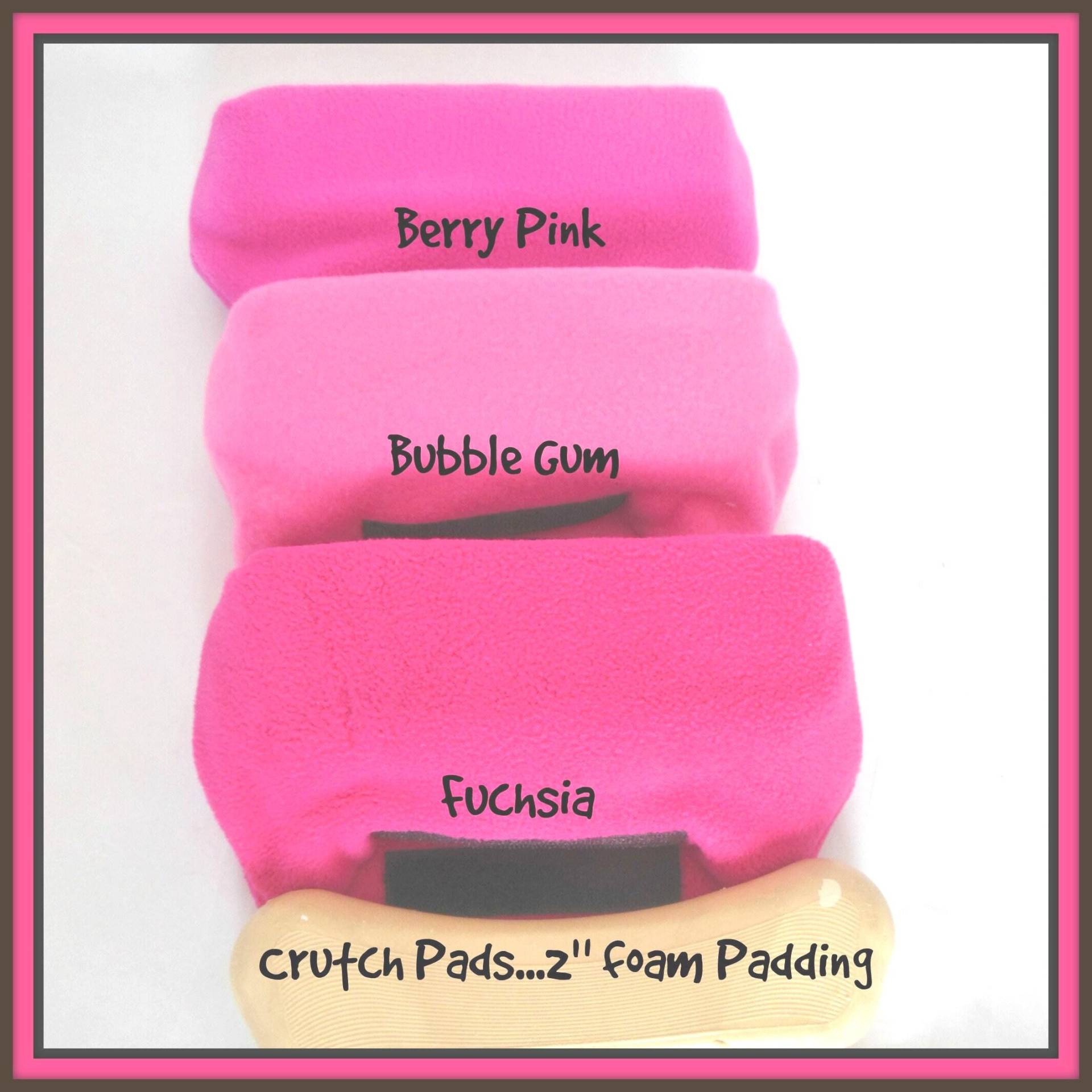 Rosa Fuchsia Fleece Bounce Back Padding Krücke Pad Bezüge, Tragetasche, Zehenwärmer Bootie, Beachvolleyball Socke, Stoppt Arm Grubenschmerzen von Etsy - myscap