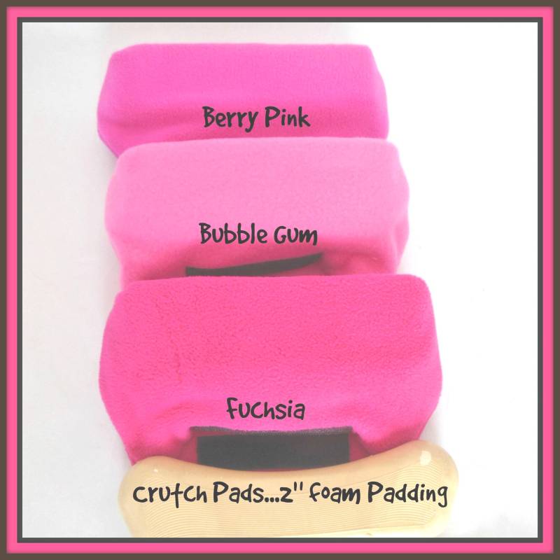 Rosa Fuchsia Fleece Bounce Back Padding Krücke Pad Bezüge, Tragetasche, Zehenwärmer Bootie, Beachvolleyball Socke, Stoppt Arm Grubenschmerzen von Etsy - myscap