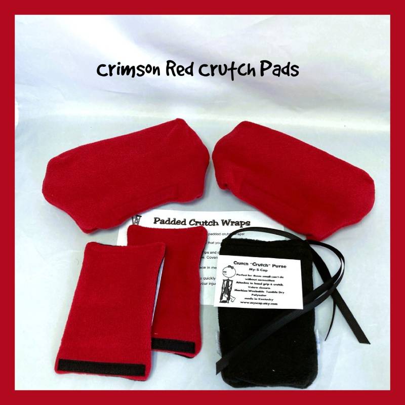Rot Fleece Krückenpads, Bounce Back Padding Kinder Krückenbezug. Krücken-Handy-Einkaufstasche, Volleyball Cast-Sock-Zehenwärmer-Bootie Stoppt von Etsy - myscap