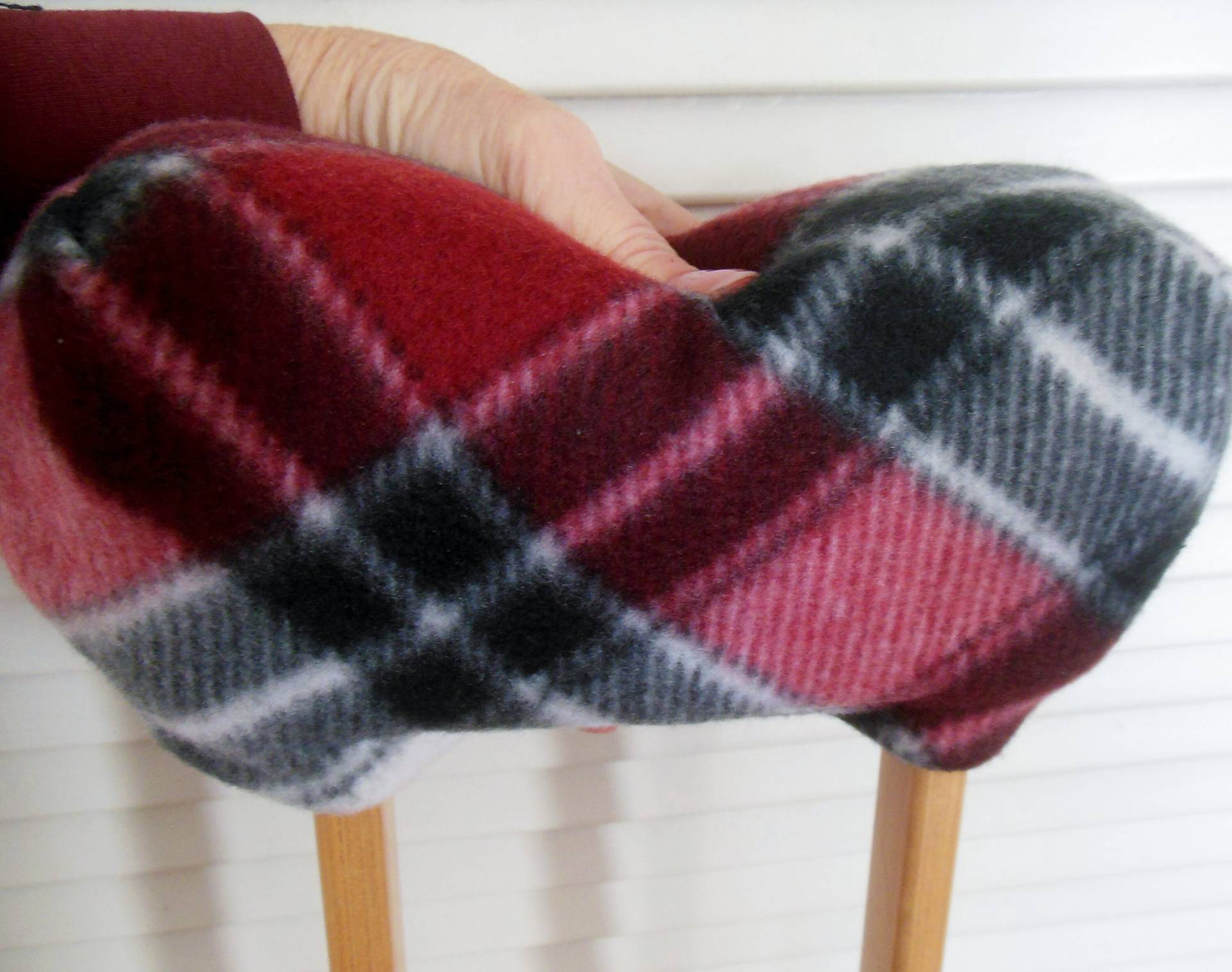 Rot Schwarz Karierte Fleece Krücke Pad Wrap, Handgriffe von Etsy - myscap