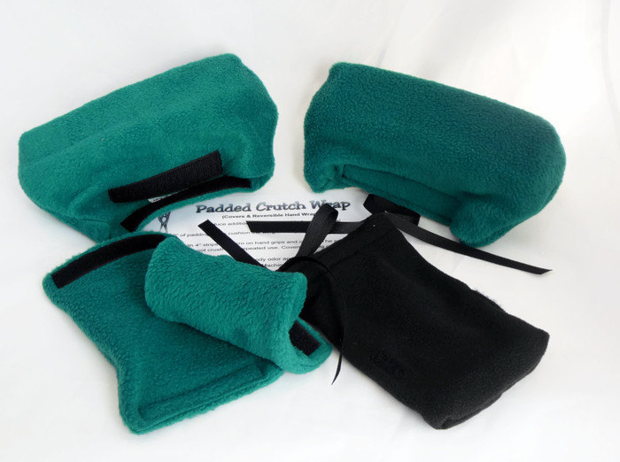Teal Fleece Gepolsterte Krücken-Wrap, Handgriffe Krückentasche & Toe Bootie Extra von Etsy - myscap