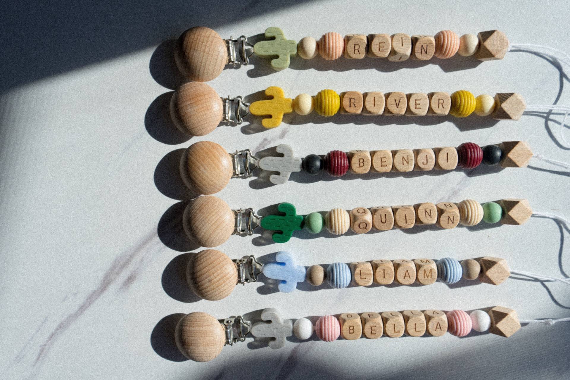 Kaktus Personalisierte Schnullerkette Kaktus Personalisierte Schnullerkette von Etsy - mysweetbabiesshop