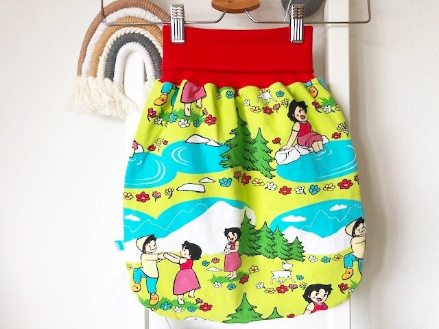 Einzelstück Strampelsack Heidi Gr. 68 Bunt von Etsy - nadelspinnereiwerk