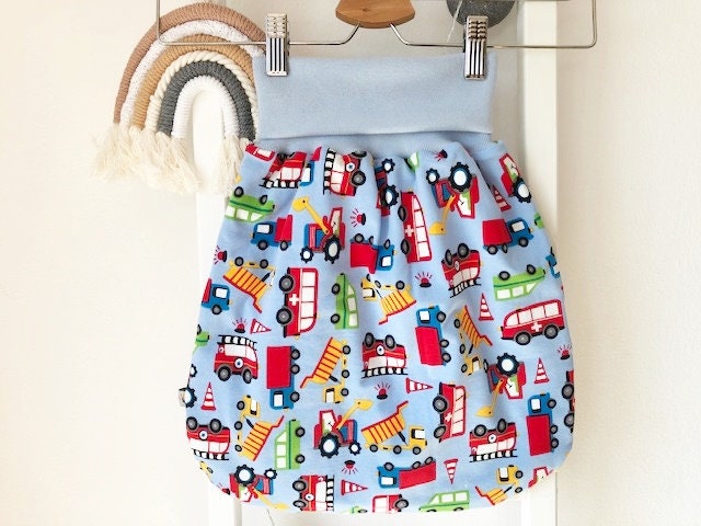 strampelsack Fahrzeuge Gr. 68 Hellblau von Etsy - nadelspinnereiwerk