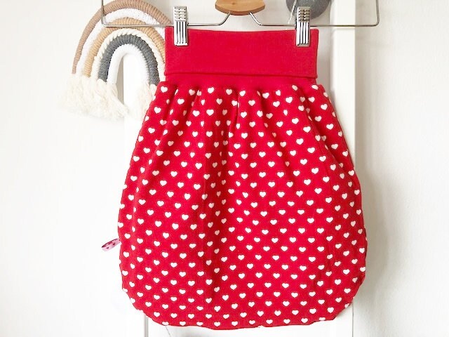 strampelsack Herzen Gr. 68 Rot von Etsy - nadelspinnereiwerk