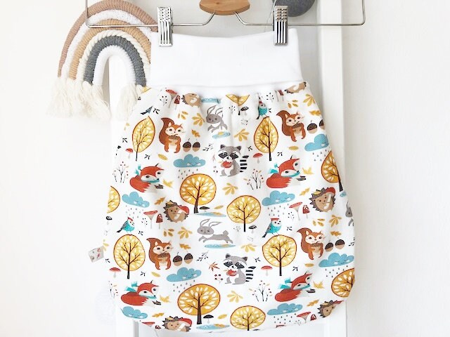 strampelsack Waldtiere Gr. 68 Ecru/Bunt von Etsy - nadelspinnereiwerk