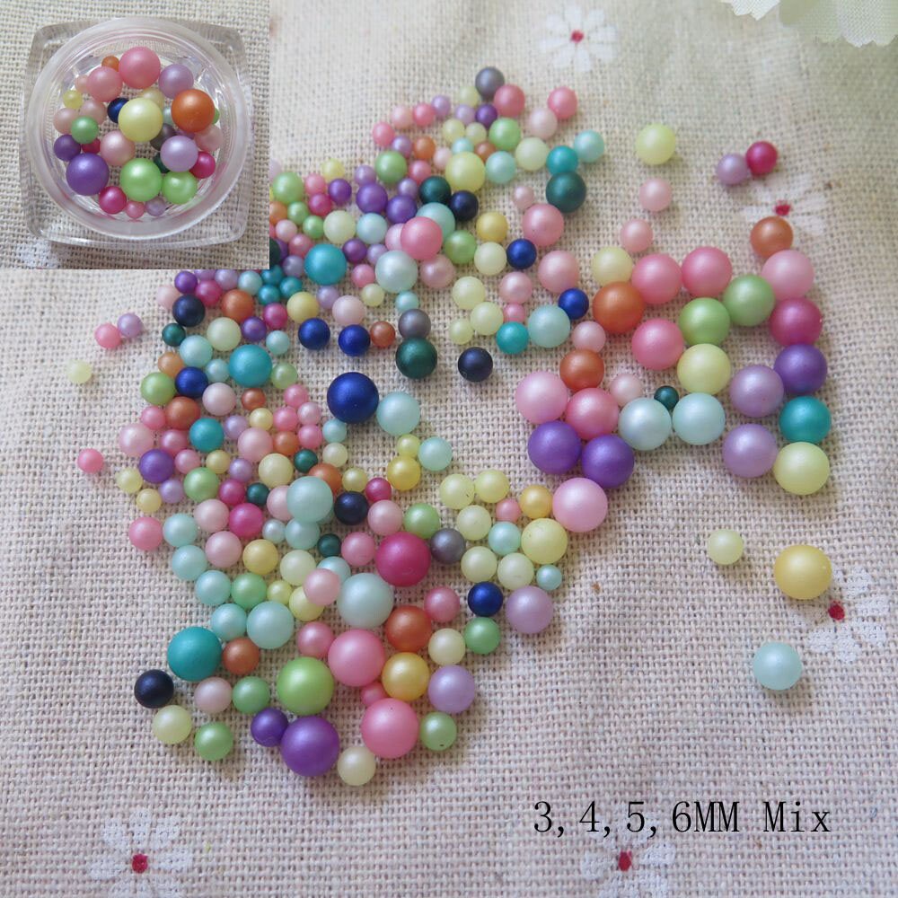 1 Jar Niedlich 3/4/5/6mm Gemischt Matt Farbige Kugel Perle Nagel Dekoration Kunst von Etsy - nailartfairy