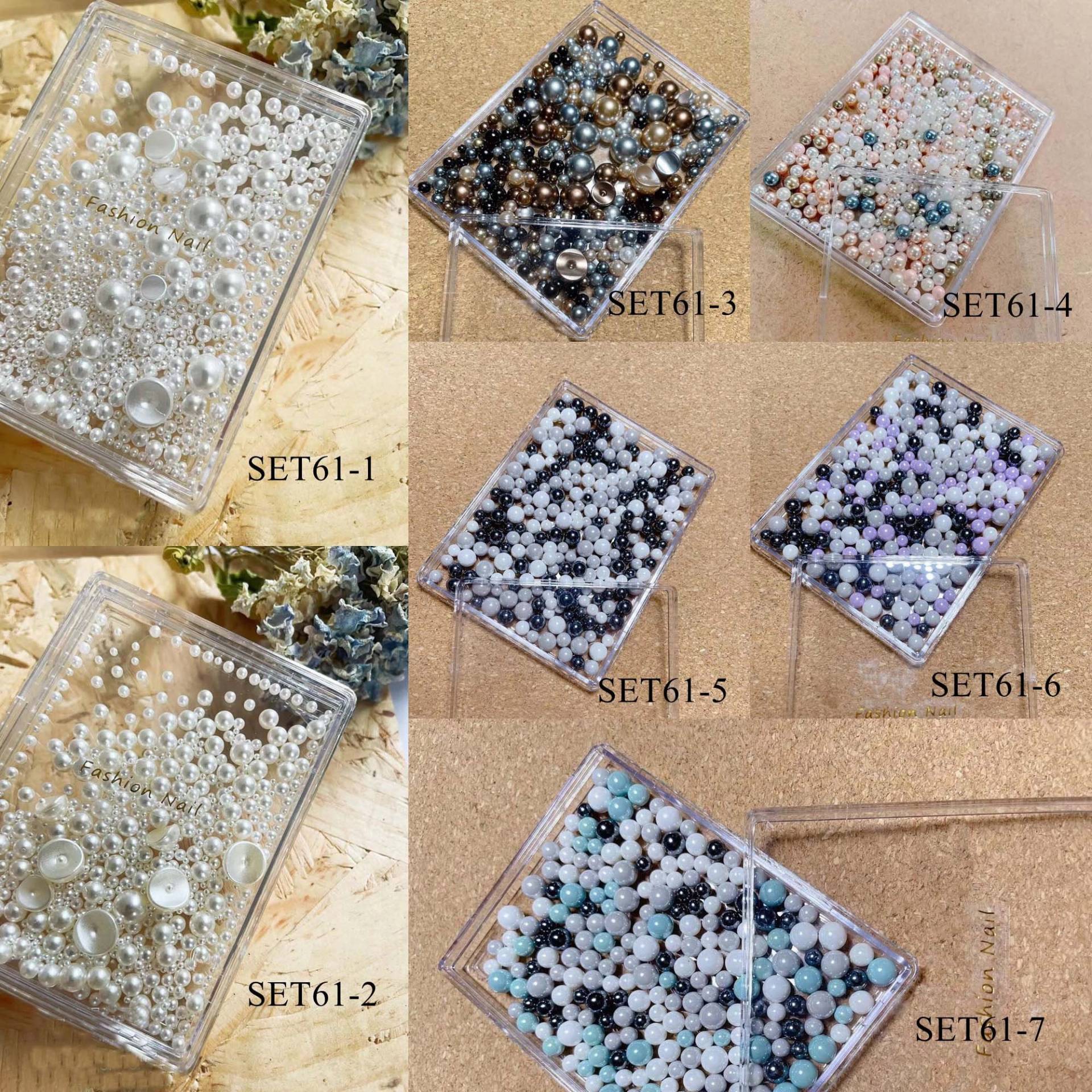 1 Set Nail Art Mixed Kunststoff Kugel Perlen Dekoration Verschiedene Farben Und Größen Gemischt in Sets Set61 von Etsy - nailartfairy