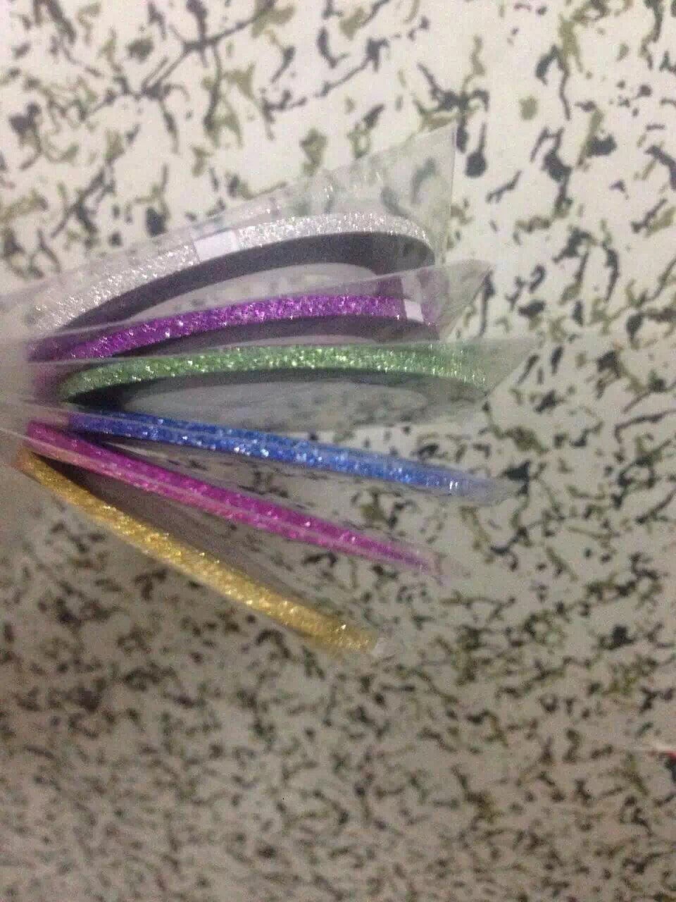 1 Stück 1.5mm Glitzer Gold/Silber Rosa Lila Blau Grün Klebeband Nail Art Metallic Garn Sticker von Etsy - nailartfairy