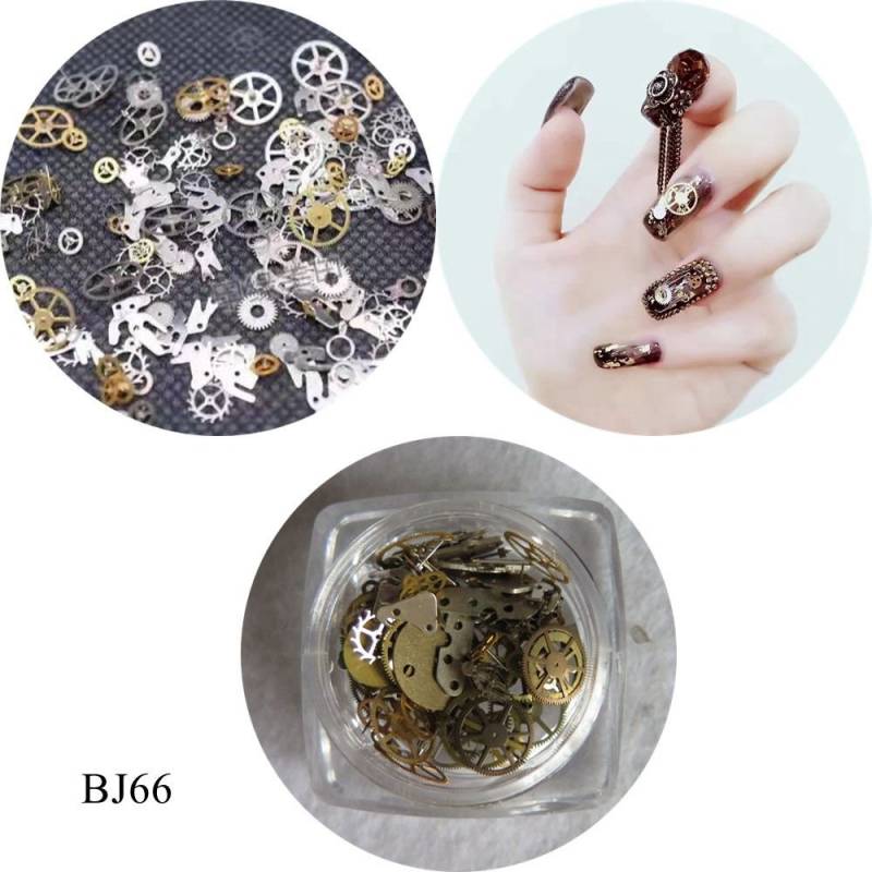1Jar Hartgold Metall Nicht Klebende Aufkleber Mixed Gear Designs Bj66 1Jar Hartgold Metall Nicht Klebende Aufkleber Mixed Gear Designs Bj66 von Etsy - nailartfairy