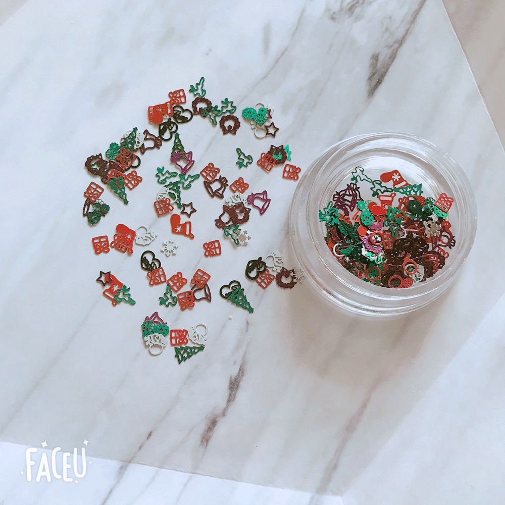 1Jar Mixed-Design Bunt Vergoldet Hartmetall Aufkleber Nicht Klebende Weihnachten Mix Designs Metall Bj46 von Etsy - nailartfairy