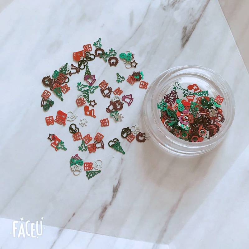 1Jar Mixed-Design Bunt Vergoldet Hartmetall Aufkleber Nicht Klebende Weihnachten Mix Designs Metall Bj46 von Etsy - nailartfairy