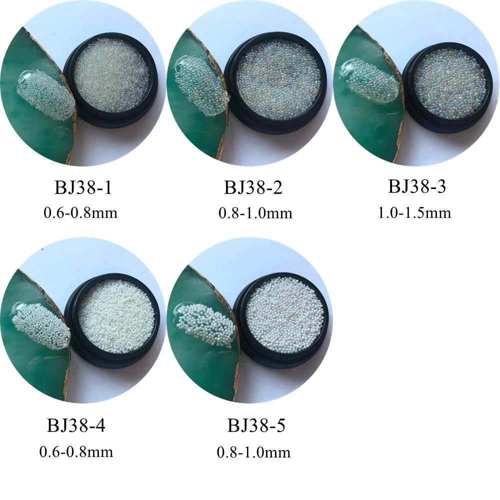 1Jar Nail Art Mini Perlen in Jar Transparent Ab Und Weiße Bj38-1-5 von Etsy - nailartfairy