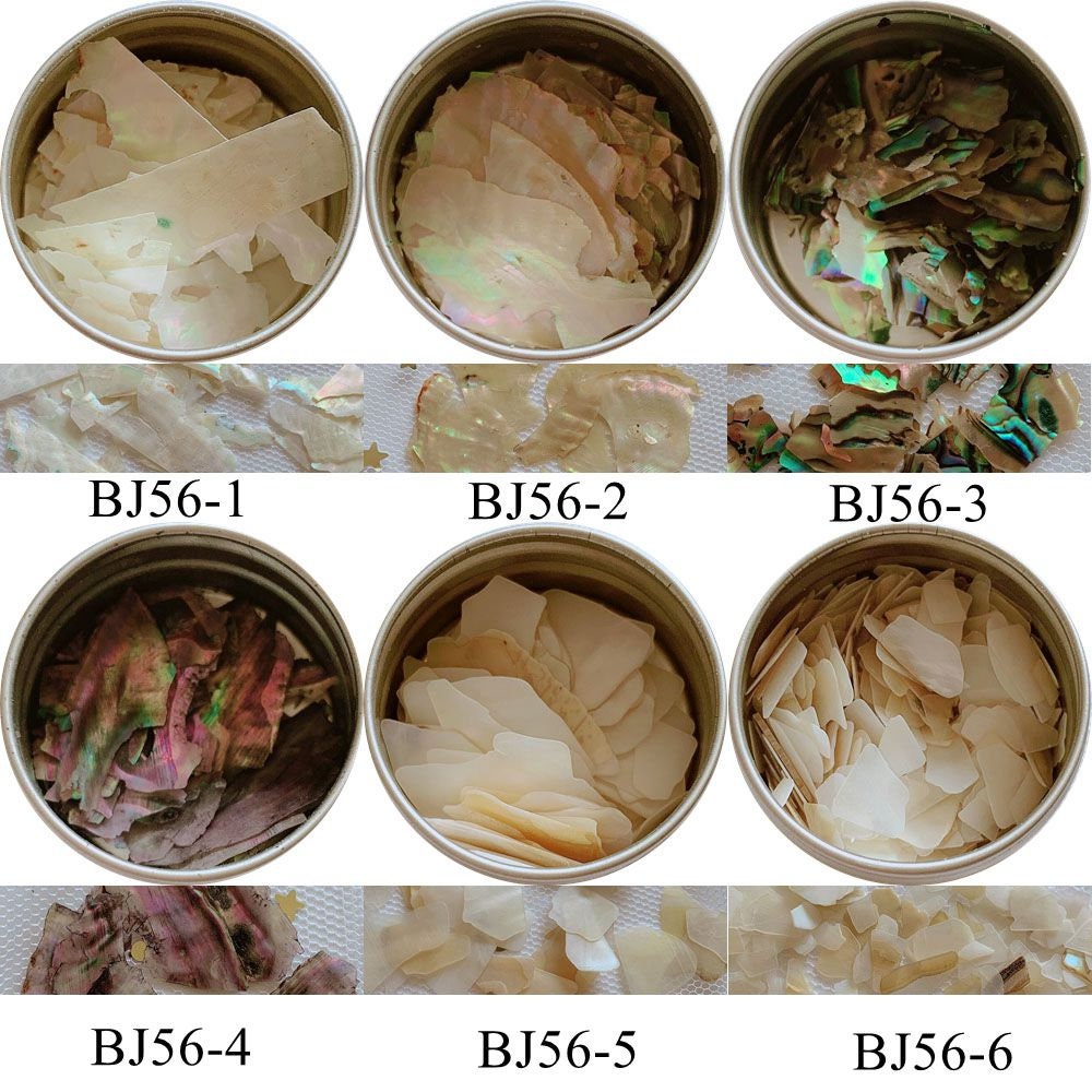 1Jar Nail Art Shell Winzige Stücke Steine in Metall Jar Weiß Big Deco Bj56 von Etsy - nailartfairy