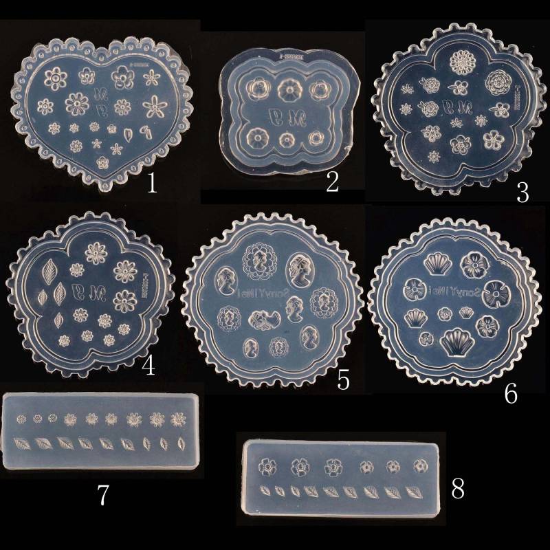 1Pc Nail Art Blume Blatt Form Acrylform Acryl Puderform Nailart 1-4 von Etsy - nailartfairy