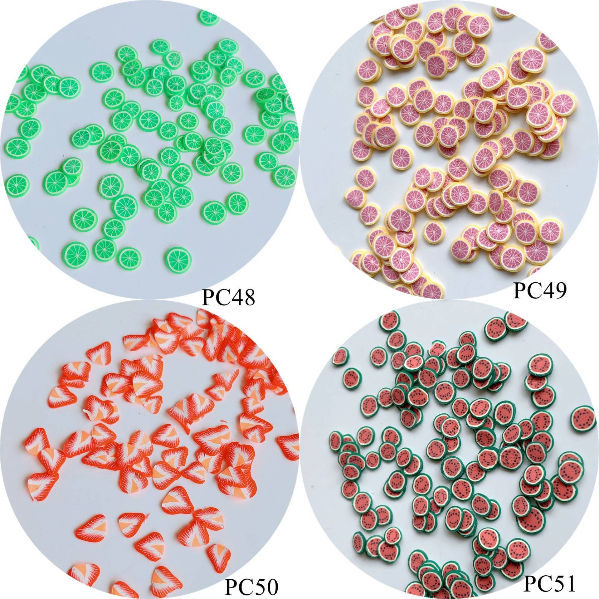 20G/Beutel Polymer Clay Scheiben 3D 5mm Aufkleber Obstserie Strawbery Wassermelone Zitrone von Etsy - nailartfairy
