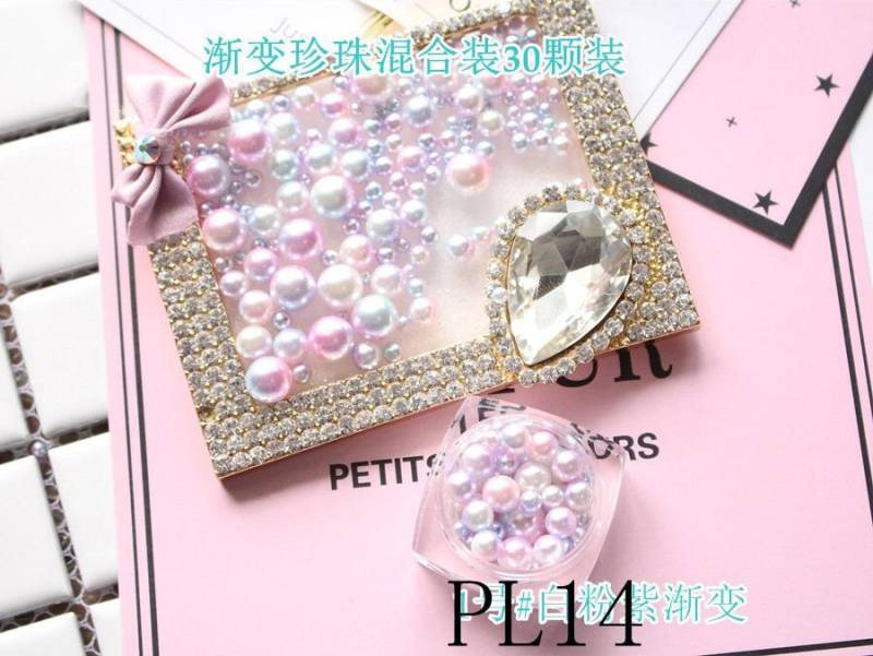 30 Pcs/Jar 3/4/5/6mm Gemischte Größe Meerjungfrau-Effekt Kugel Perle Nagel Kunst Dekoration von Etsy - nailartfairy