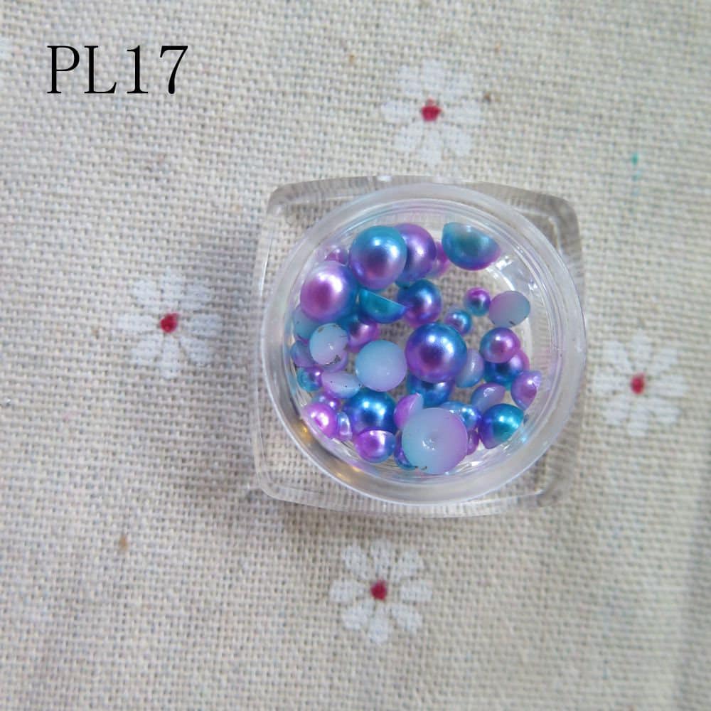 50 Pcs/Jar 3/4/5/6mm Gemischte Größe Meerjungfrau-Effekt Halbkugel Perle Nail Art Dekoration von Etsy - nailartfairy
