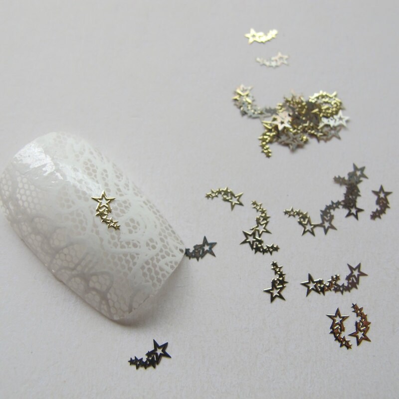 No.5 Ms132-2 100Pcs Nail Art Gold Deco Metall Aufkleber von Etsy - nailartfairy