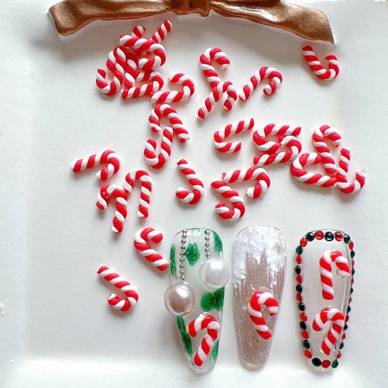 Pcd-07 30 Stücke Rot Zucker Süßigkeiten Polymer Clay Dekoration Nail Art von Etsy - nailartfairy