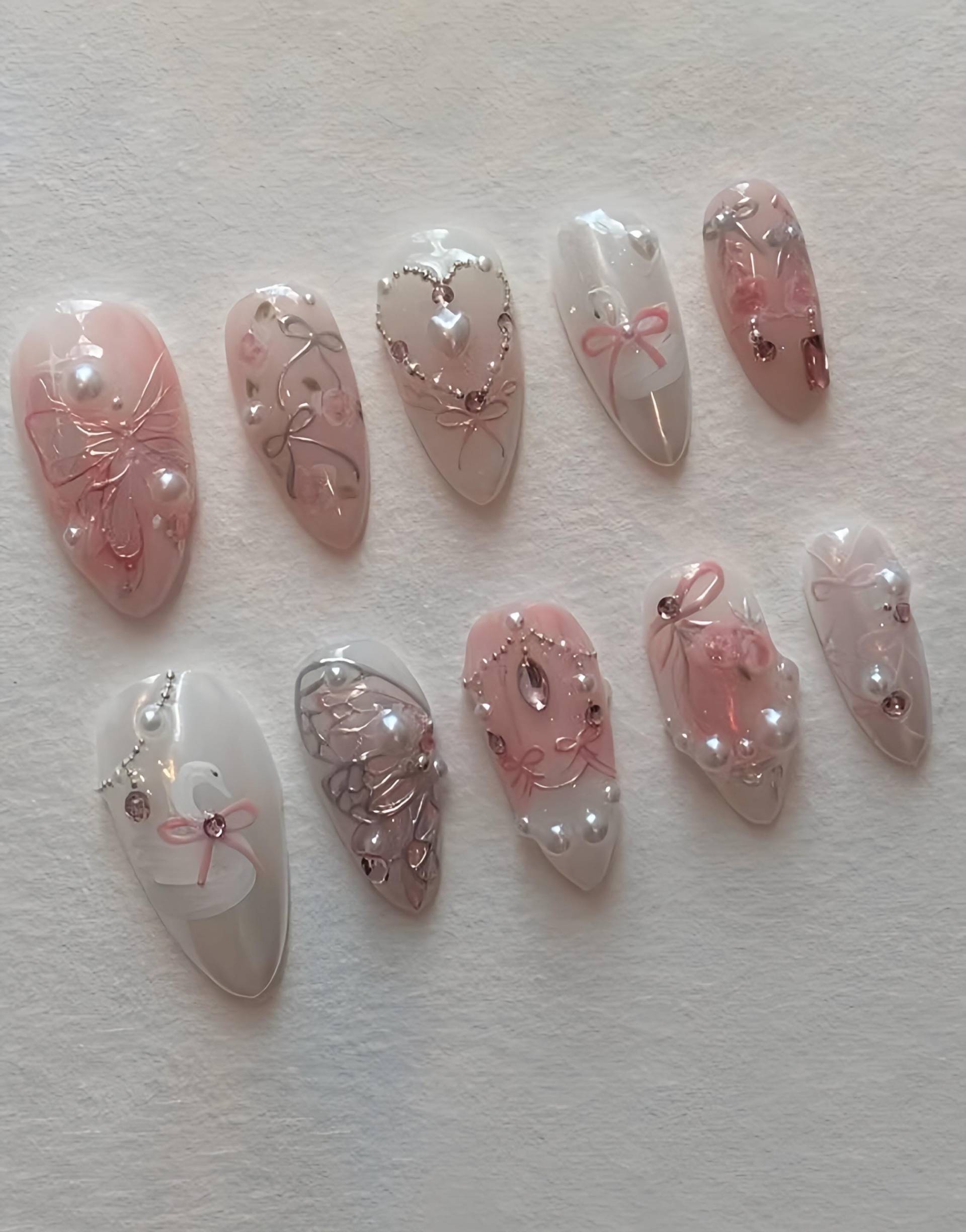 Bowyy - 3D Selbstgemachte Nägel Zum Aufpressen Bowyy - 3D Selbstgemachte Nägel Zum Aufpressen von Etsy - nailauraDE