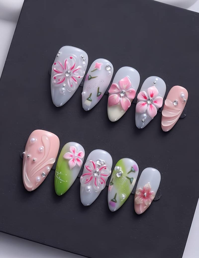 Cherrycloud - 3D Wiederverwendbare Und Nägel von Etsy - nailauraDE