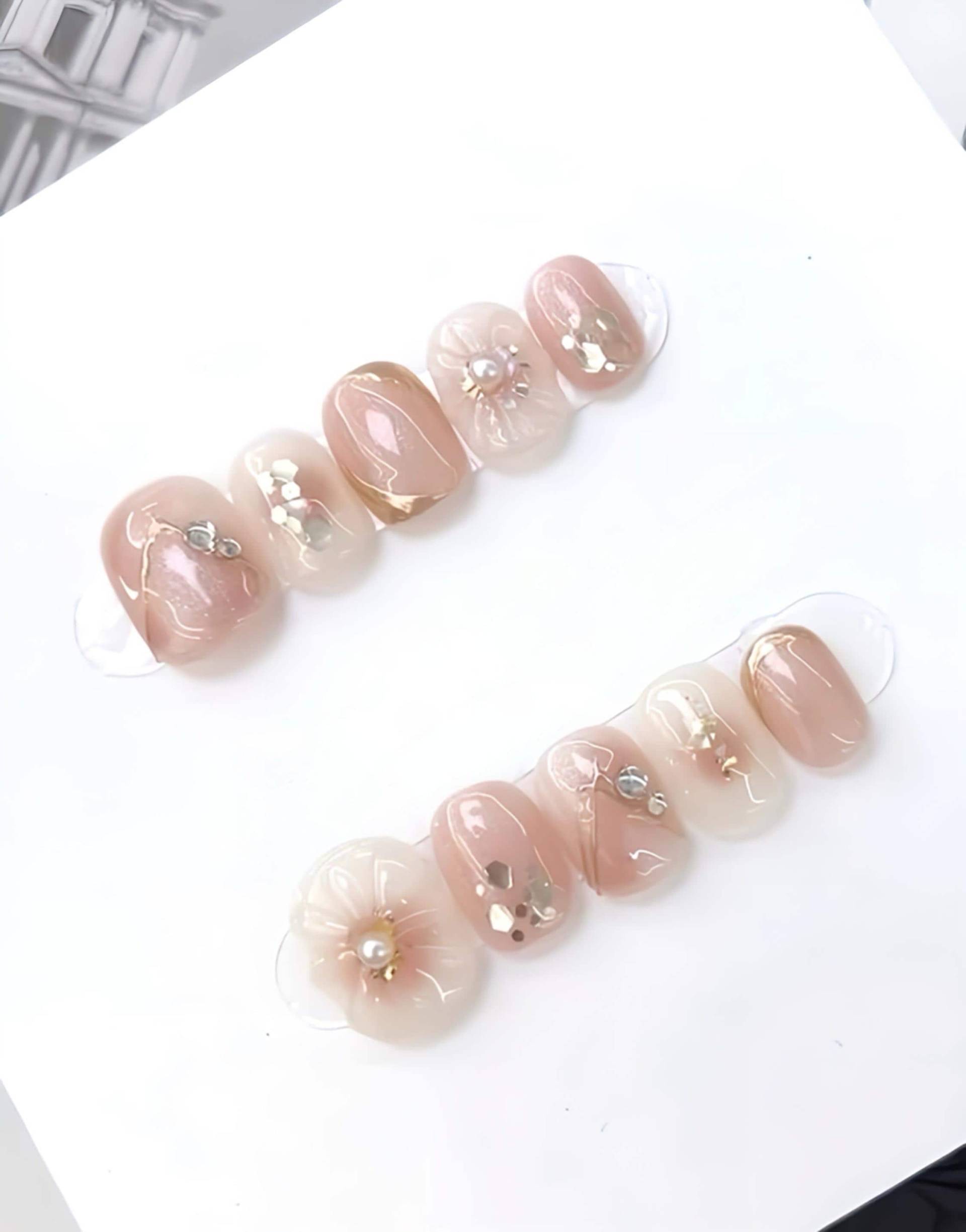 Daisy Dreams - 3D Selbstgemachte Press-On-Nägel Daisy Dreams - 3D Selbstgemachte Press-On-Nägel von Etsy - nailauraDE