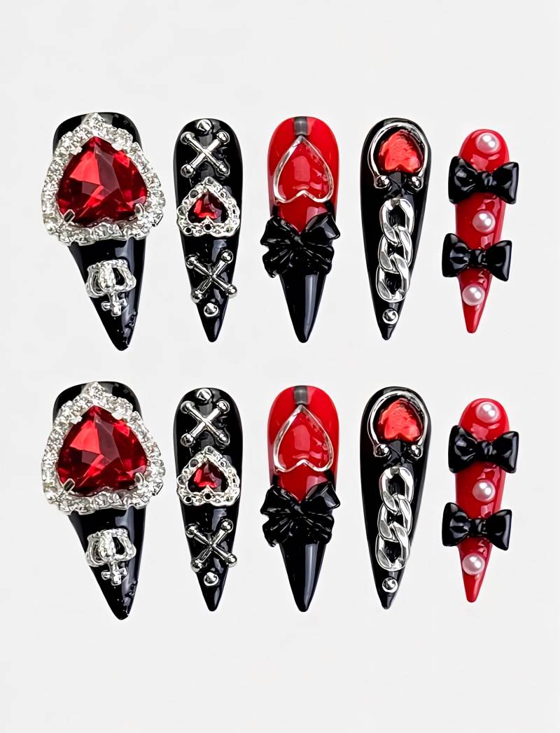 Deadly Darling - 3D Selbstgemachte Nägel Zum Aufpressen von Etsy - nailauraDE