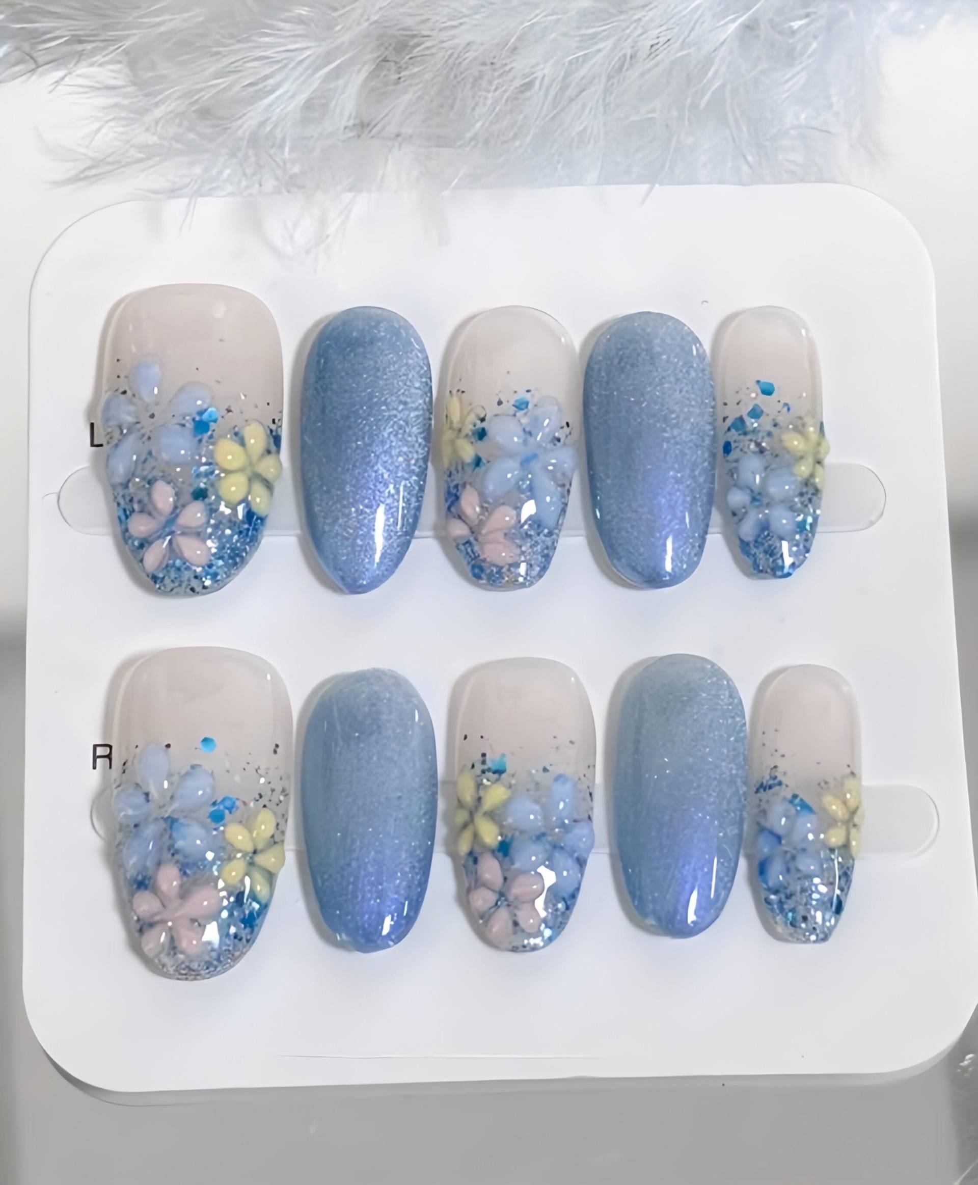 Fleur De Luxe - 3D Selbstgemachte Nägel Zum Aufpressen von Etsy - nailauraDE