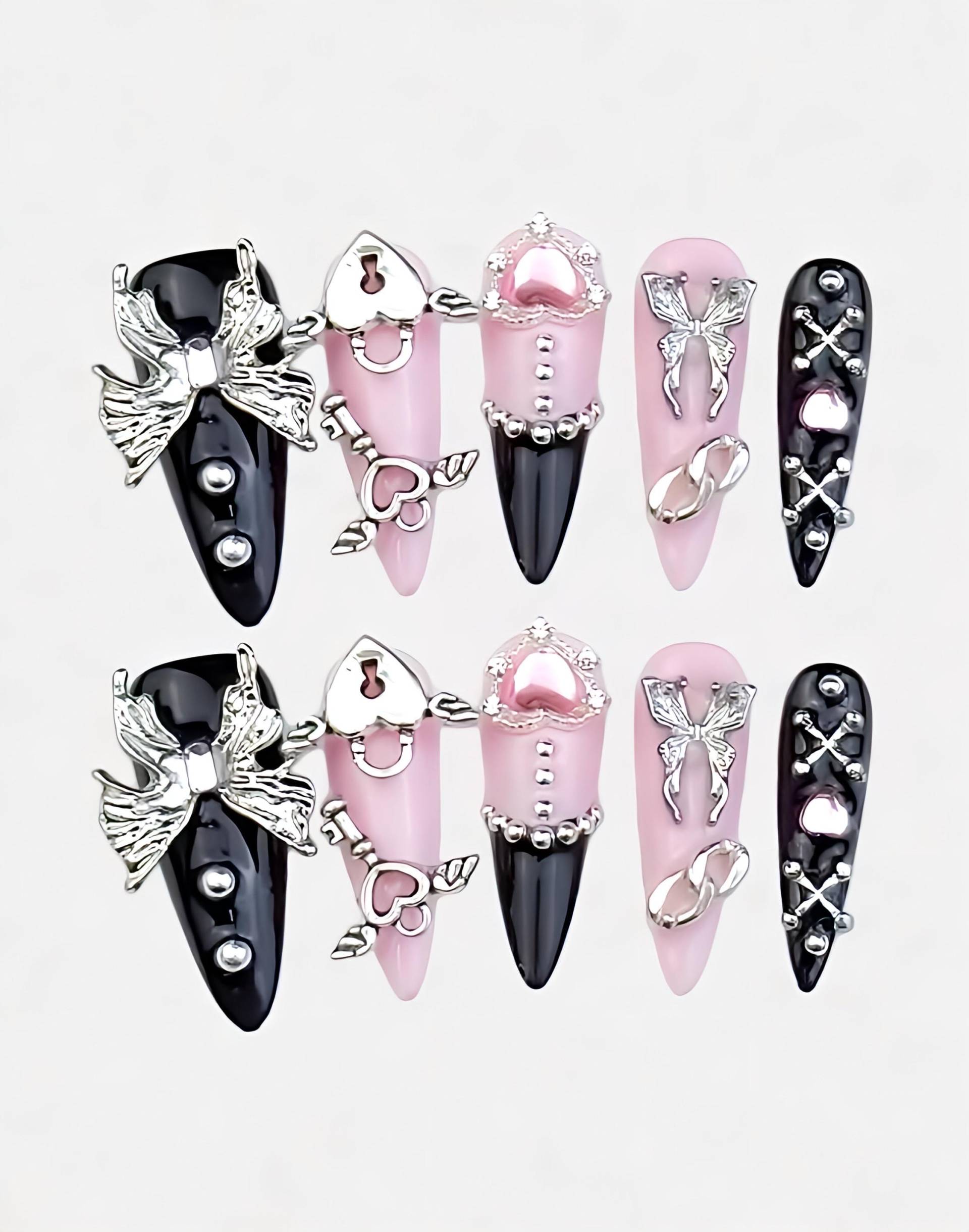 Heaven's Ghost - 3D Selbstgemachte Nägel Zum Aufpressen von Etsy - nailauraDE
