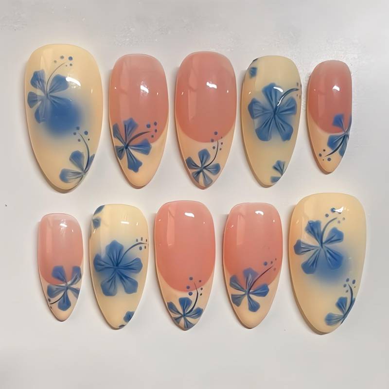 Island Breeze - 3D Handgemachte Wiederverwendbare Pressnägel von Etsy - nailauraDE