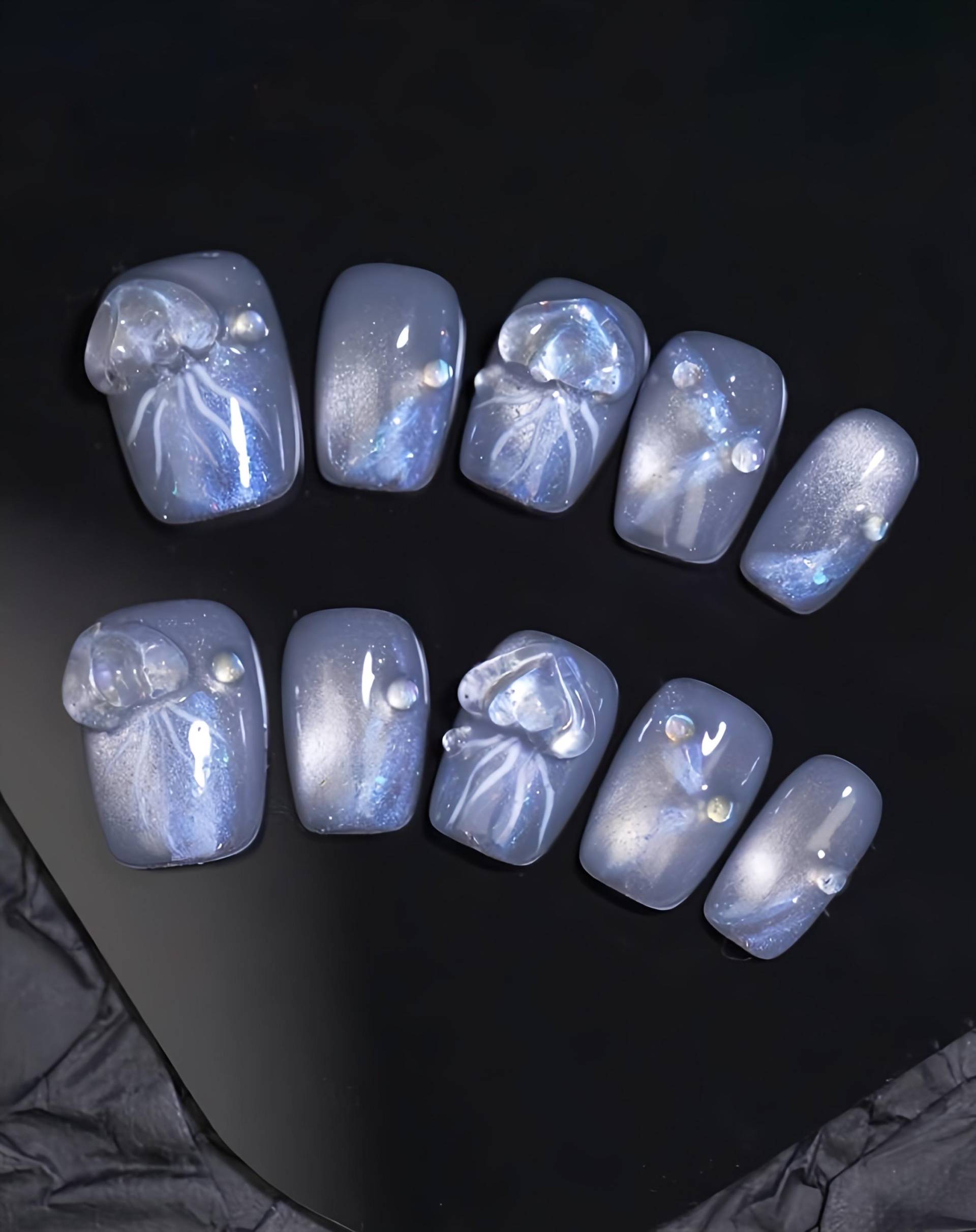 Ocean Gal - 3D Selbstgemachte Pressnägel von Etsy - nailauraDE