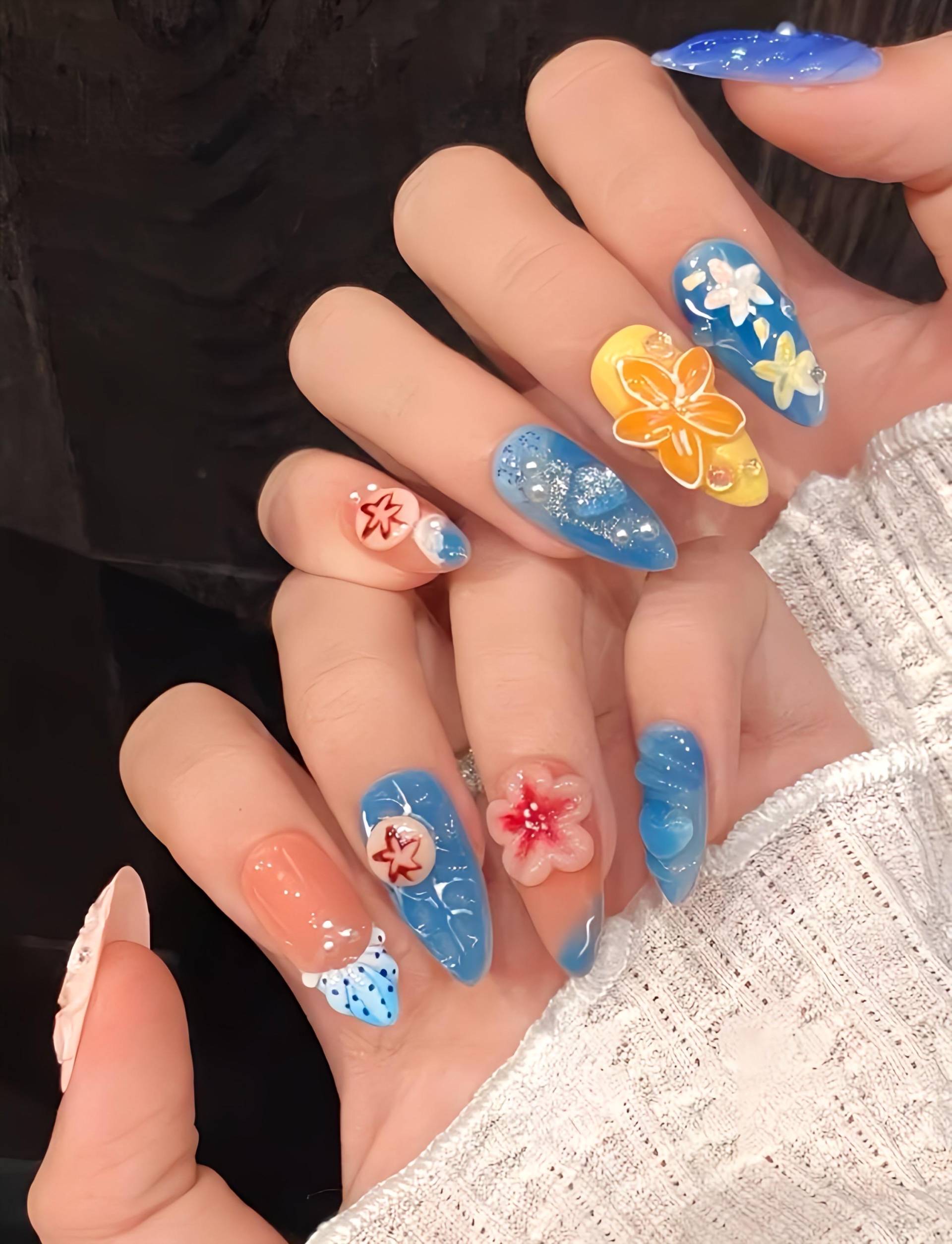 Ocean Queen - 3D Selbstgemachte Pressnägel Ocean Queen - 3D Selbstgemachte Pressnägel von Etsy - nailauraDE