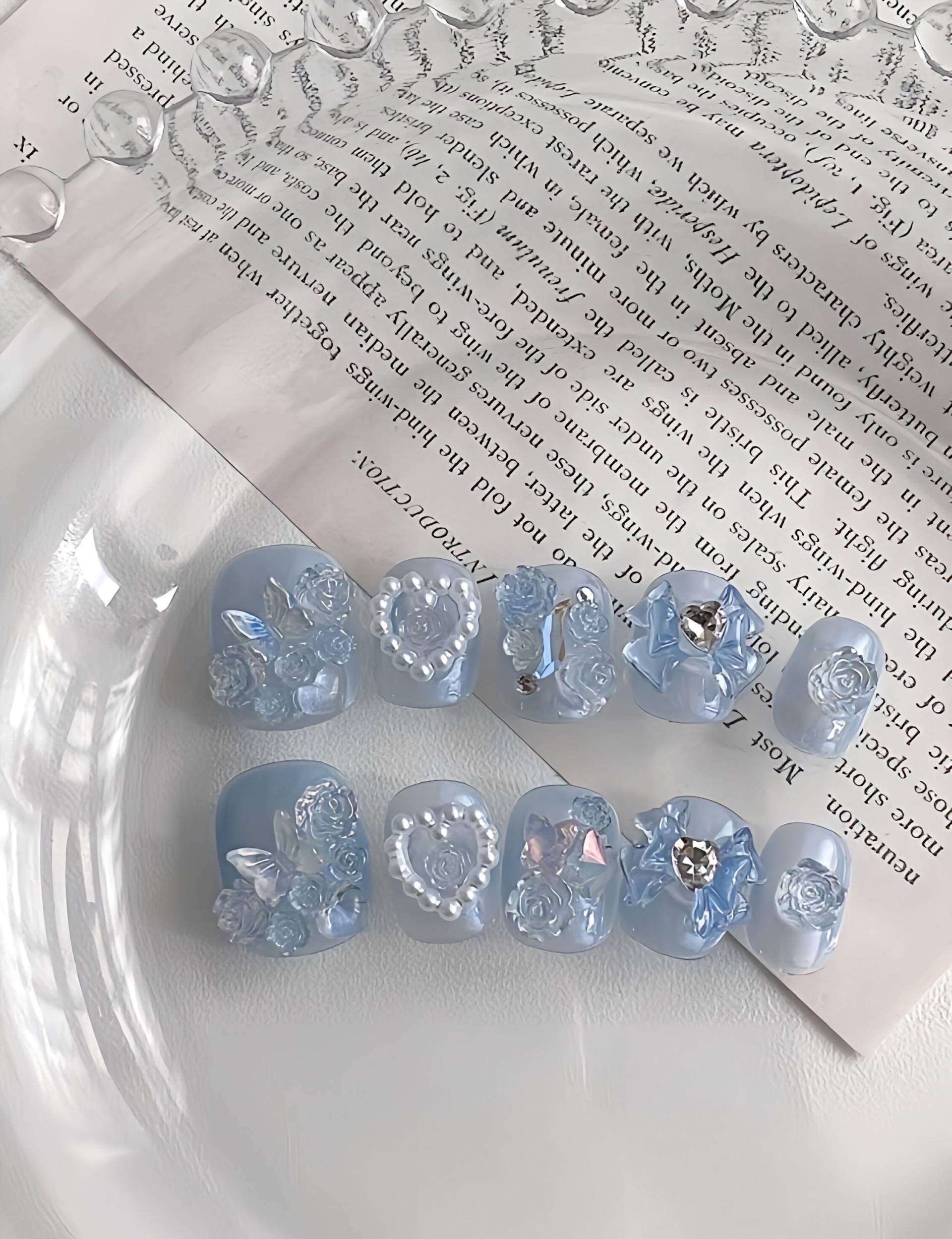 Pastel Bluey Sugarpop - 3D Selbstgemachte Nägel Zum Aufpressen Pastel Bluey Sugarpop - 3D Selbstgemachte Nägel Zum Aufpressen von Etsy - nailauraDE